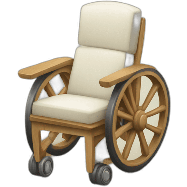 Squeletons on a wheels chair emoji