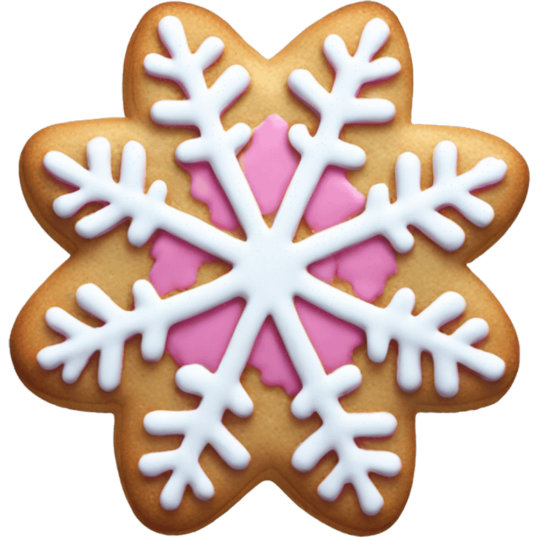 pink snowflake cookie  emoji