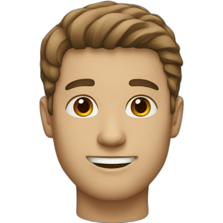 White male brown hair emoji