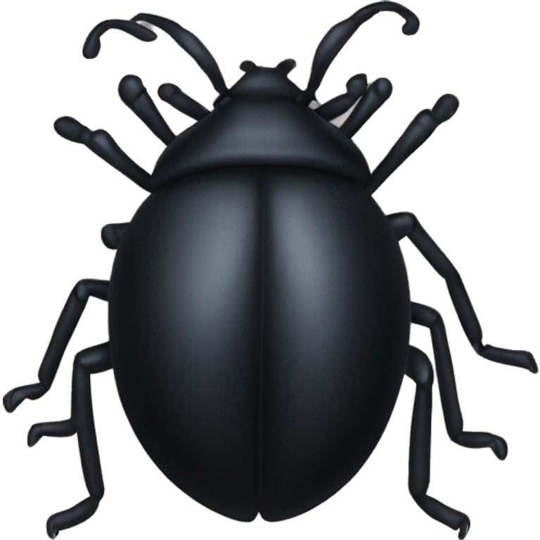 Black bug pooping emoji