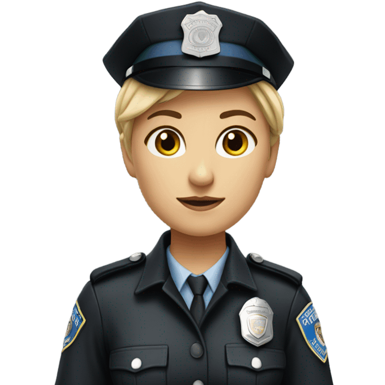  white police girl standing emoji