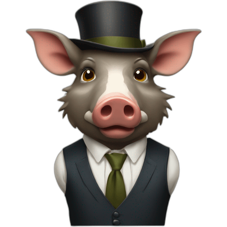 well dressed boar 2 emoji