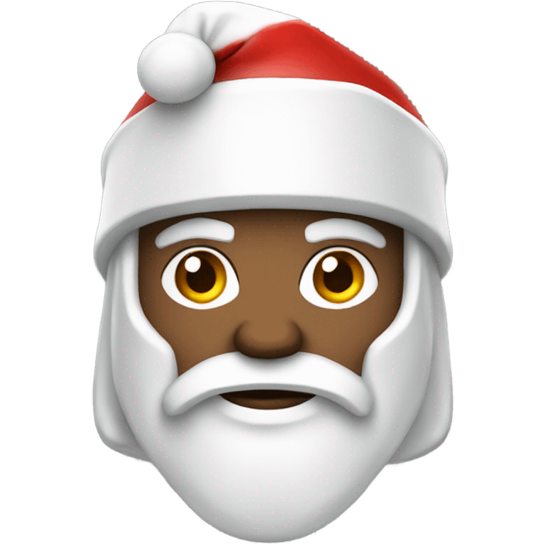 white spartan male wearing red santa hat emoji