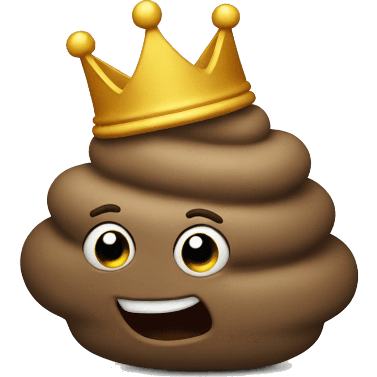 poop with a crown emoji