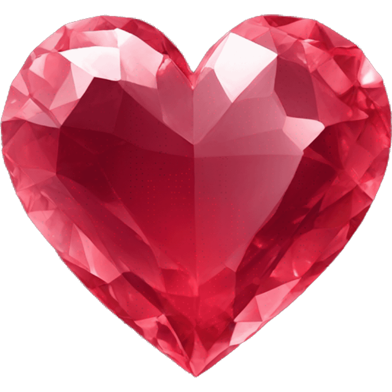 deep-red crystal heart emoji