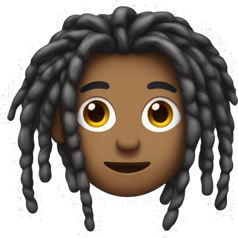 Emoji with long dreads emoji