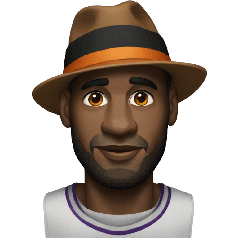 LeBron James wearing a foxhat emoji