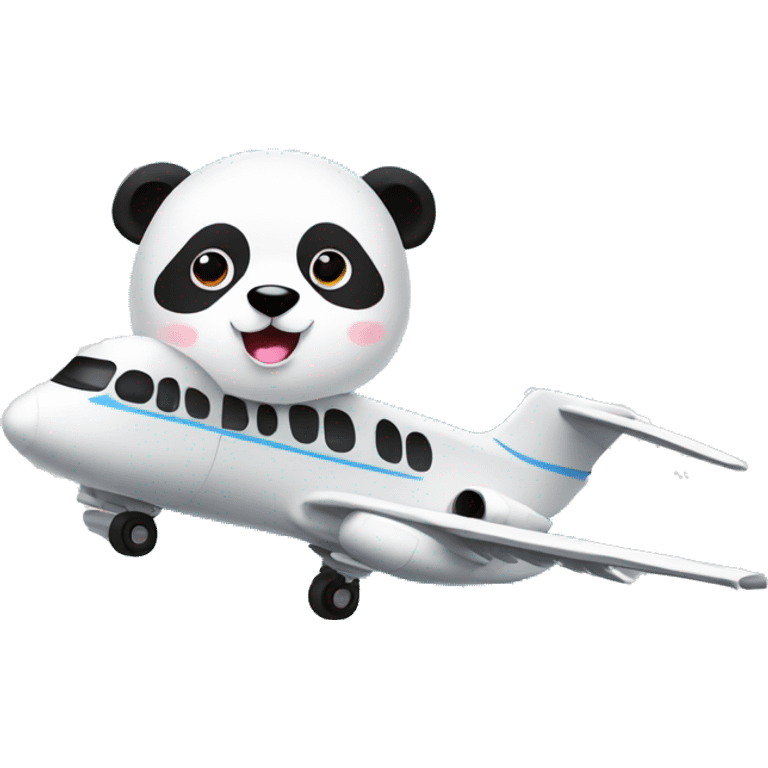 Panda On Airplane emoji