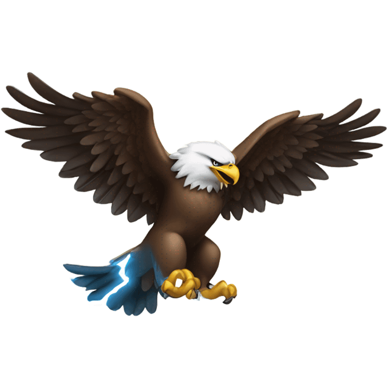 Eagle holding lightning bolt  emoji