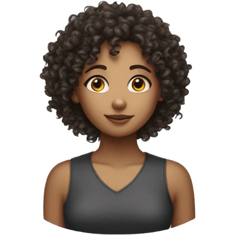 a curly haired girl emoji