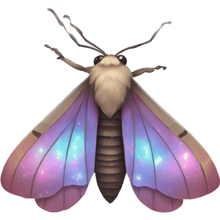 Holographic moth  emoji