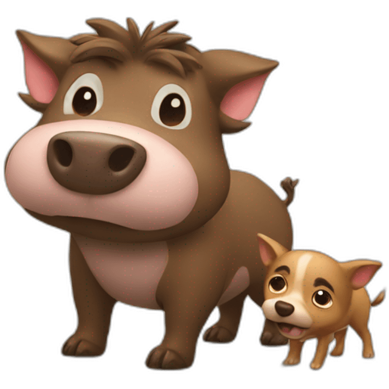 boar with dog emoji