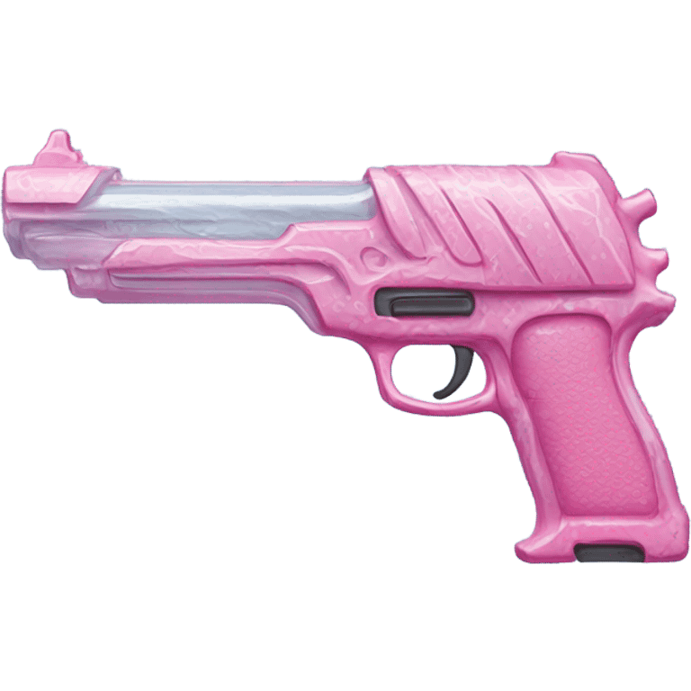 pink ice gun must look like an ice emoji