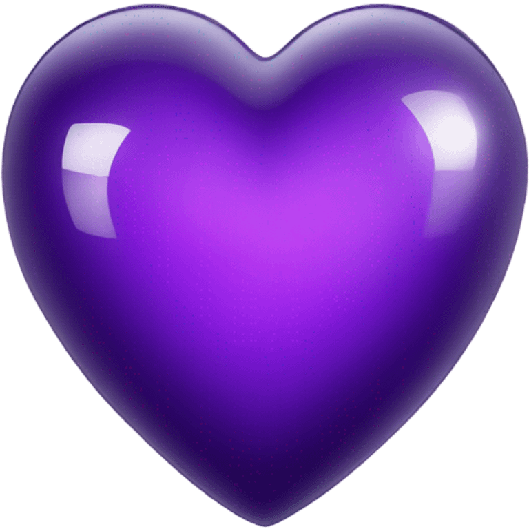 Shiny glass dark purple heart  emoji