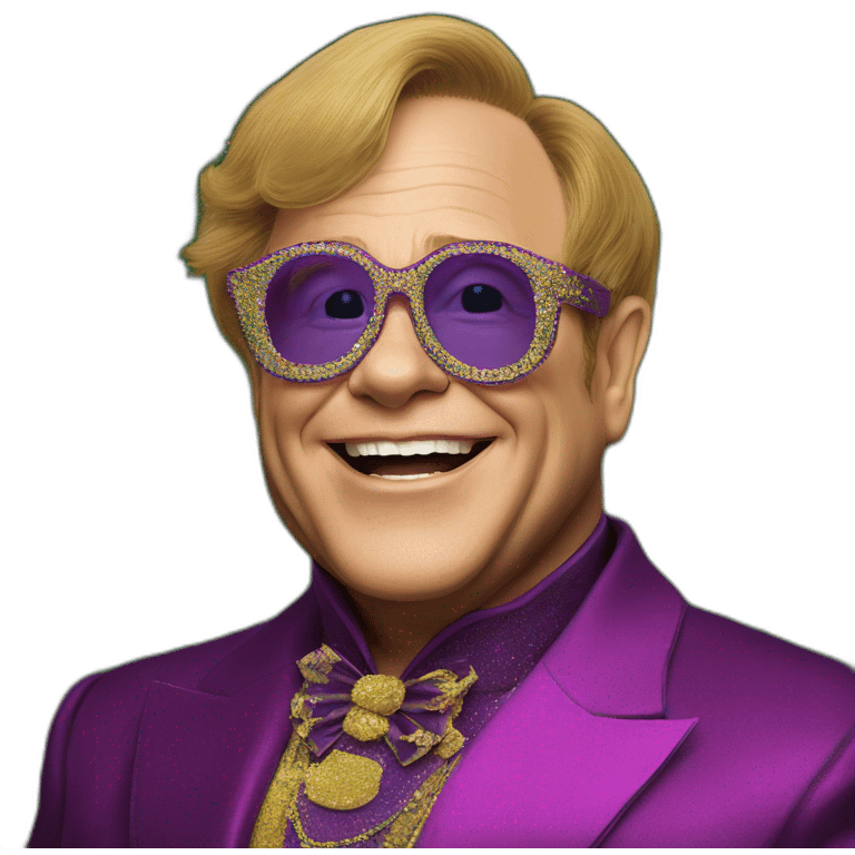 elton john mardi gras emoji