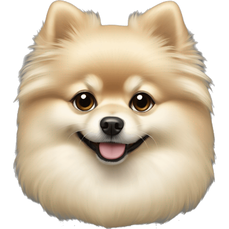 Cream Pomeranian Christmas  emoji