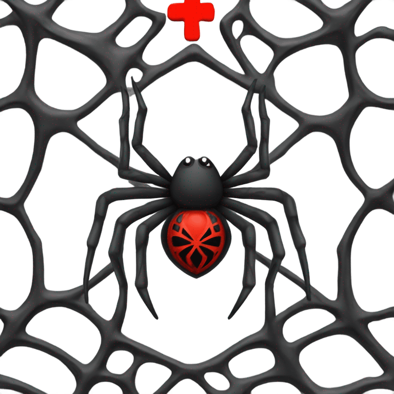 gothic spider with red cross emoji