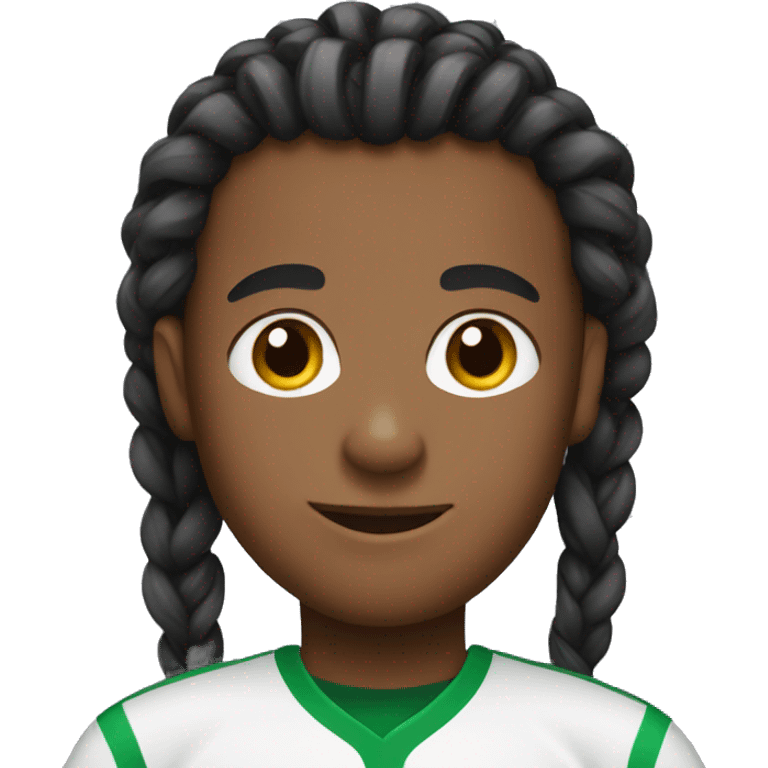 boy with braids and a jersey on emoji