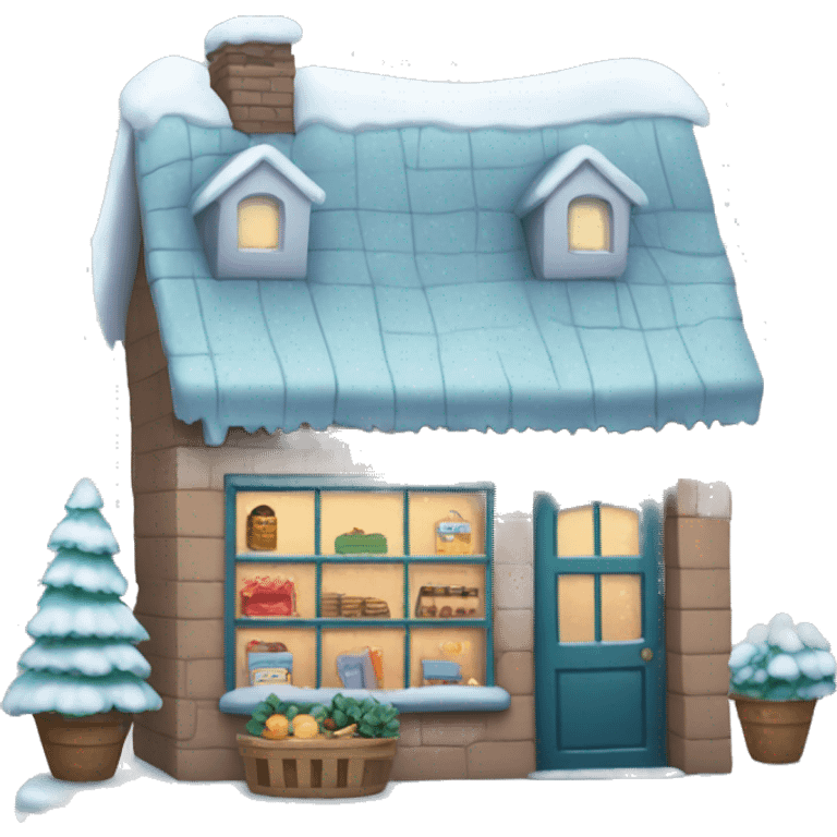 cute little winter shop  emoji