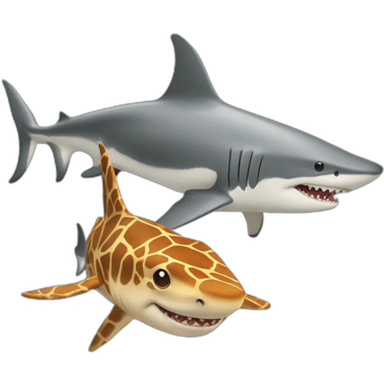 Requin sur girafe emoji