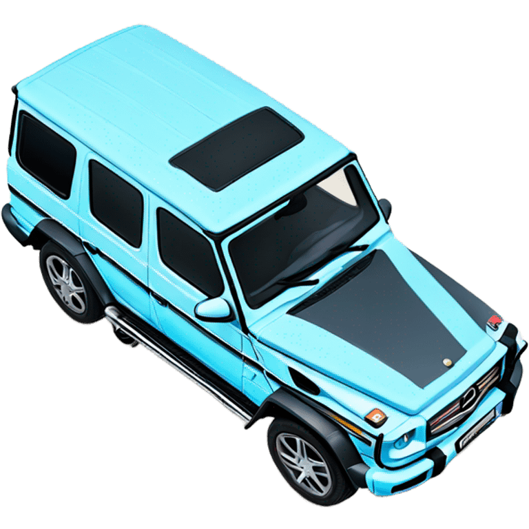 Light blue Mercedes G wagon emoji