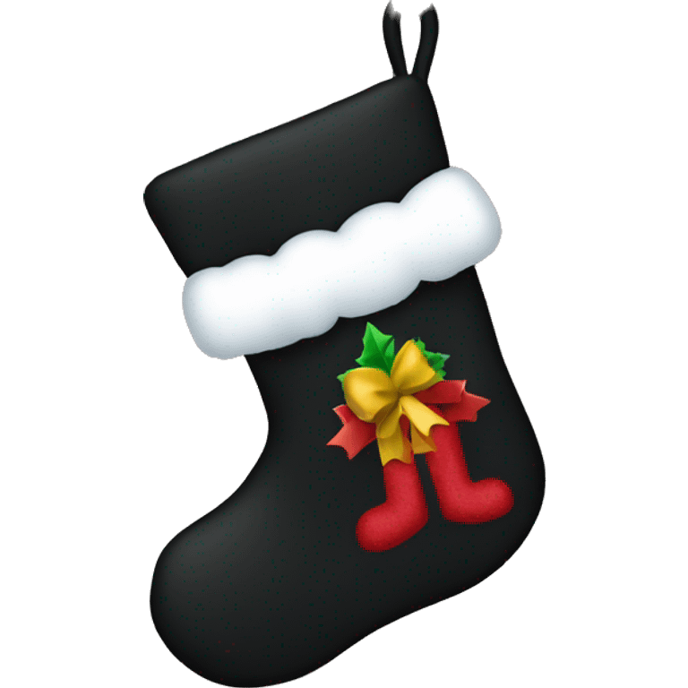 Black Christmas Stocking emoji