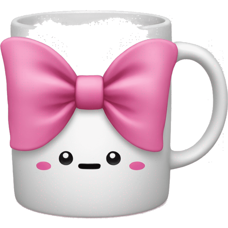 Mug with pink bow emoji