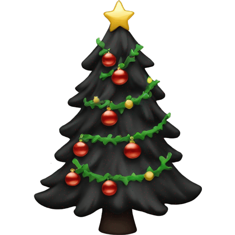 Black Christmas tree  emoji