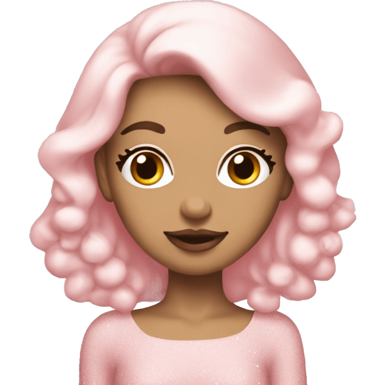 Light pink Christmas coquette  emoji