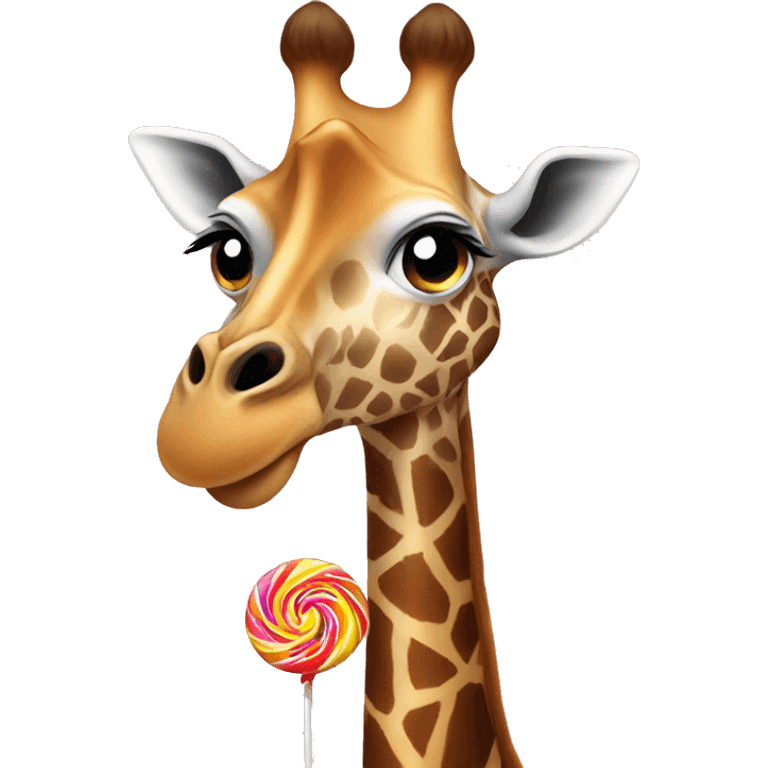 giraffe with lollipop  emoji