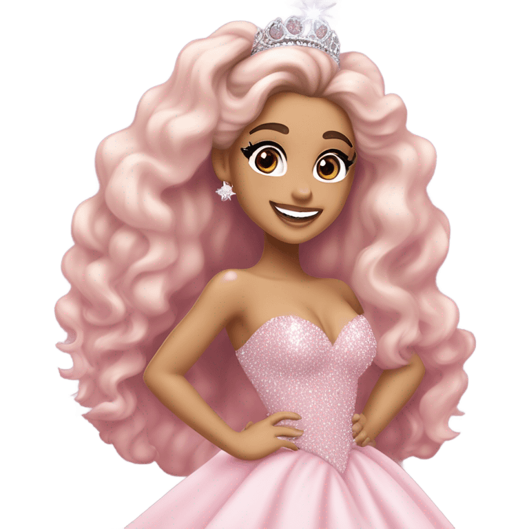 Ariana grande as Glinda in wicked  emoji