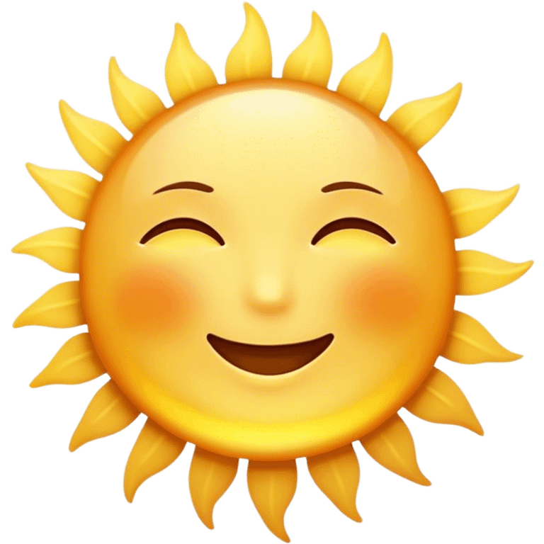 Cinematic Realistic Sunshine Emoji, Warm and golden, with soft rays of light streaming down from a bright, glowing sun. The golden hue bathes the world in warmth, uplifting the spirit and bringing a sense of joy and radiance. Soft glowing outline, capturing the essence of happiness, warmth, and light in a beautiful sunny day! emoji