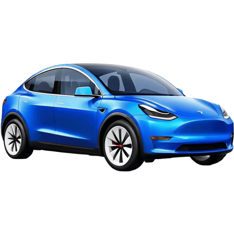 Tesla Model Y - Tesla (Model Year: 2022) (Iconic colour: Blue) emoji