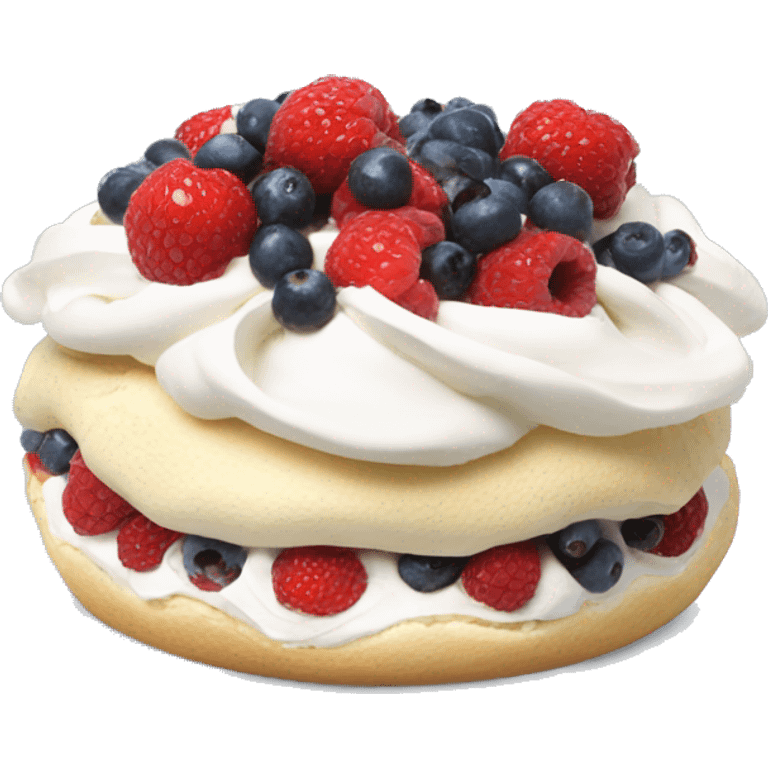 Pavlova with berries  emoji