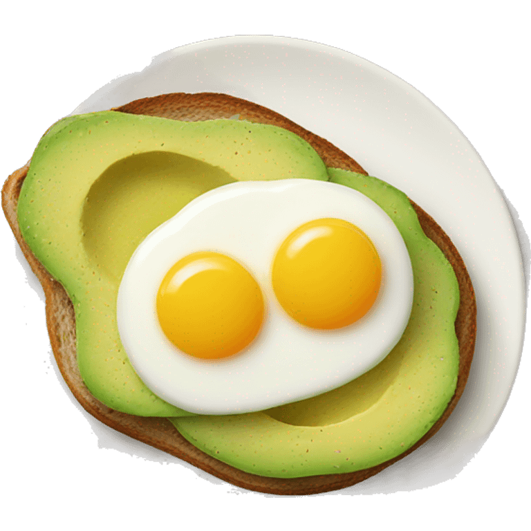 Avocado egg toast  emoji