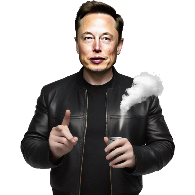 elon musk with vape emoji