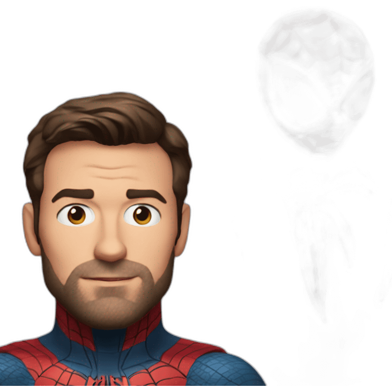 Spider man as Ben affleck emoji