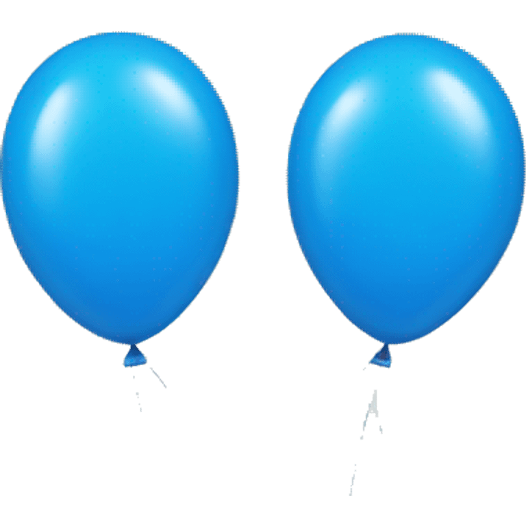 2 blue balloons emoji