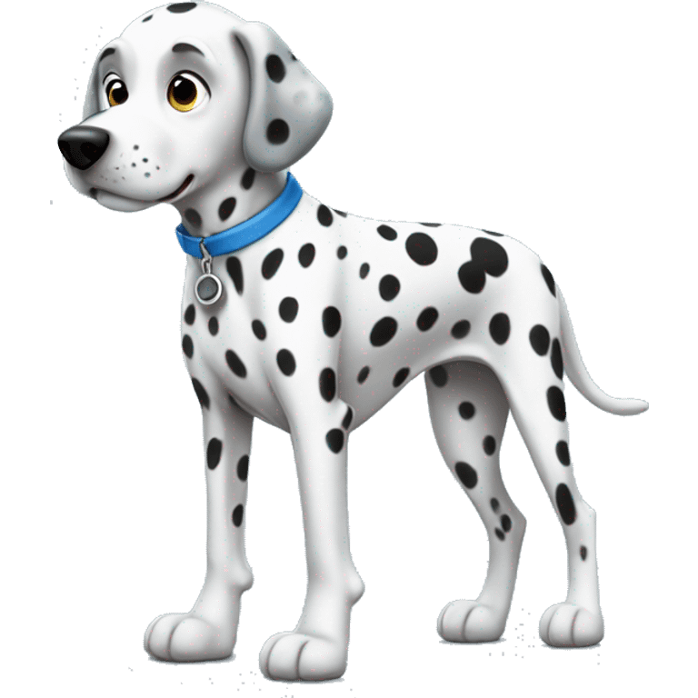 full body dalmatian with a blue and grey shirt emoji