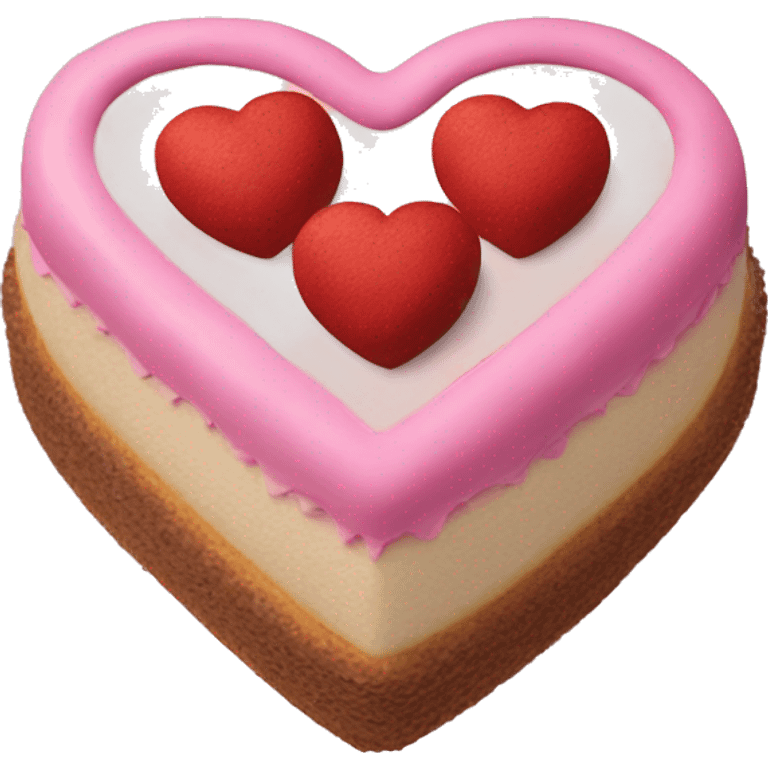 heart shape made of birthday cake emoji