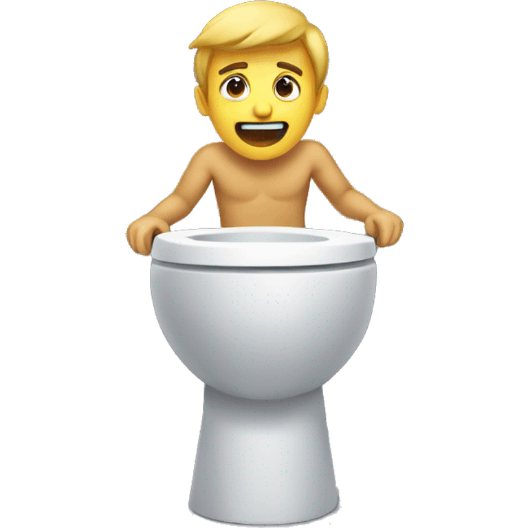 man coming out of toilet  emoji