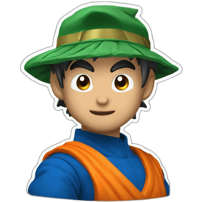 Goku con una gorra de navida emoji