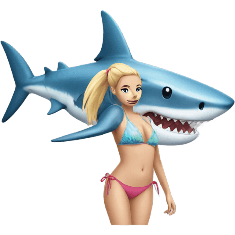 Shark with a bikini emoji