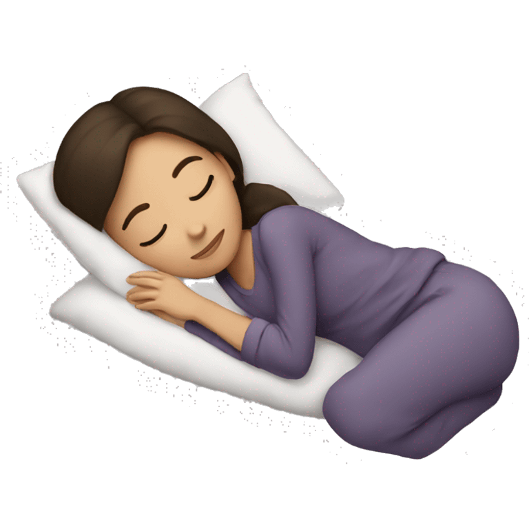 Brunette girl sleeping emoji