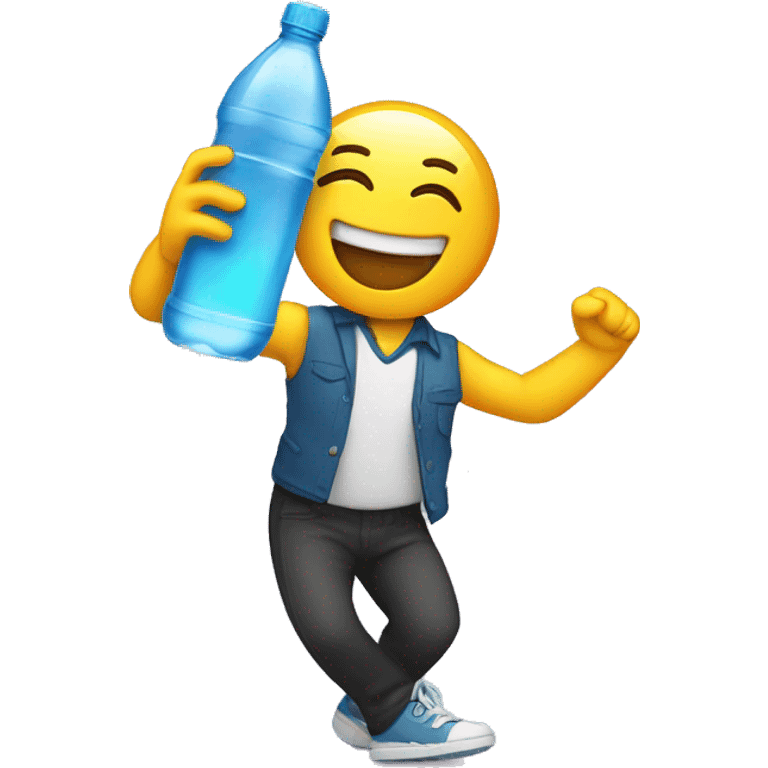 dancing phone with water bottle emoji