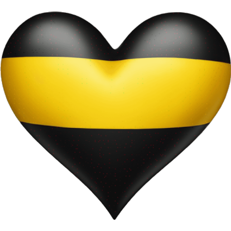 Black and yellow heart emoji