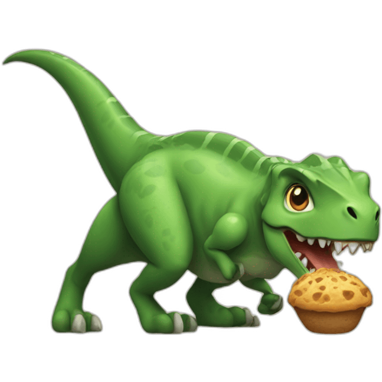 dinosaur eating cat emoji