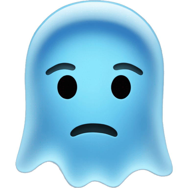 Snapchat ghost with blue anda emoji