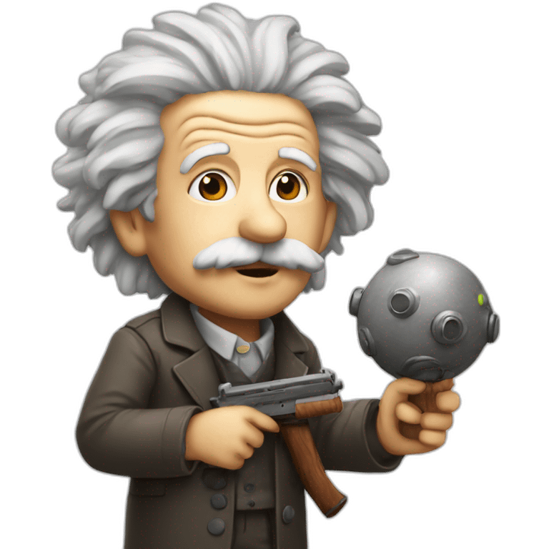 Einstein with an rpg emoji