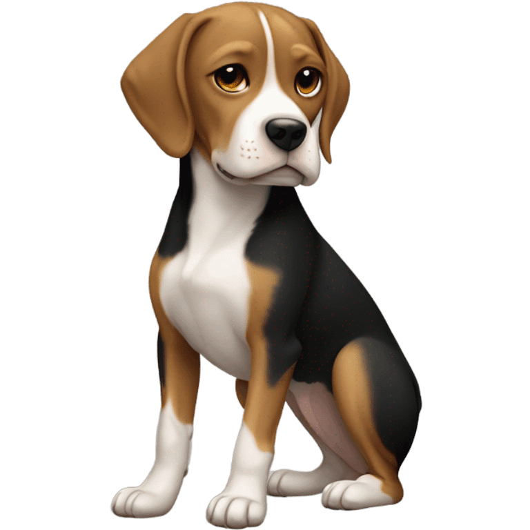 lab beagle Pitbull all black with tan on face and chest and ears emoji